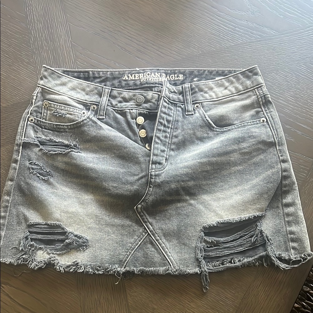 American Eagle Outfitters Gray Mini Skirt Casual